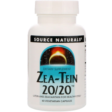 Source naturals, zea-tein 20/20, 60 vegetariske kapsler