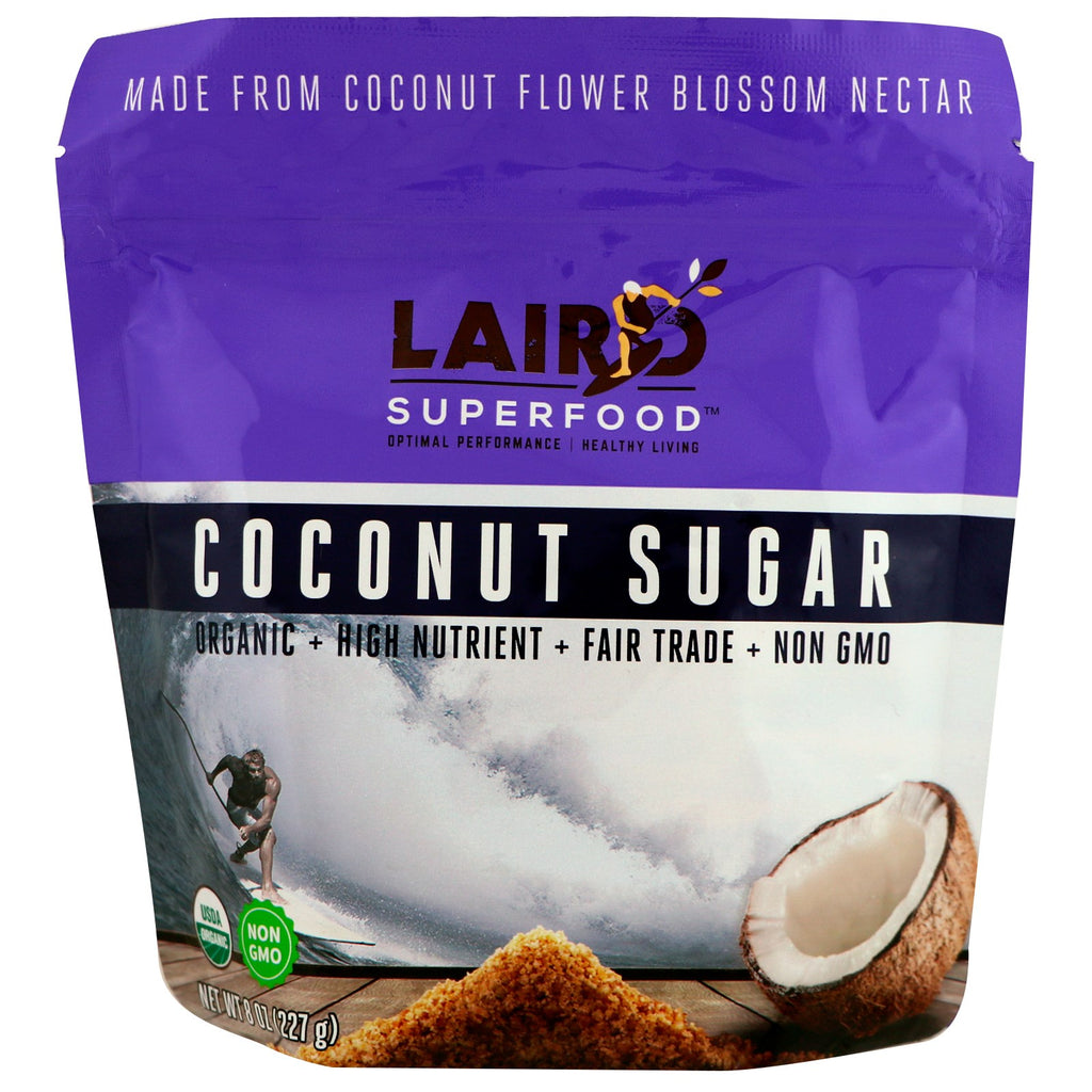 Laird Superfood น้ำตาลมะพร้าว 8 ออนซ์ (227 กรัม)