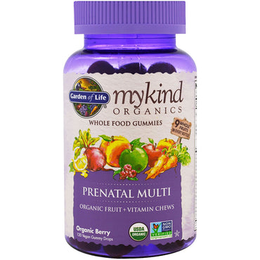 Garden of Life, Mykind s, Multi prenatal, Berry, 120 Gummy Drops