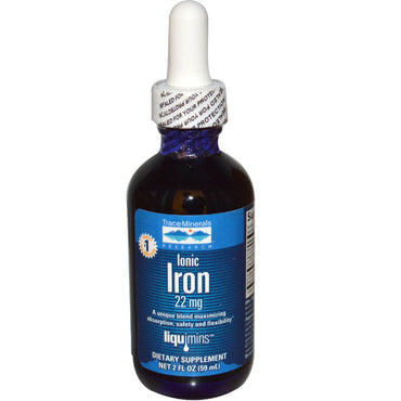Spormineralforskning, ionisk jern, 22 mg, 2 fl oz (59 ml)