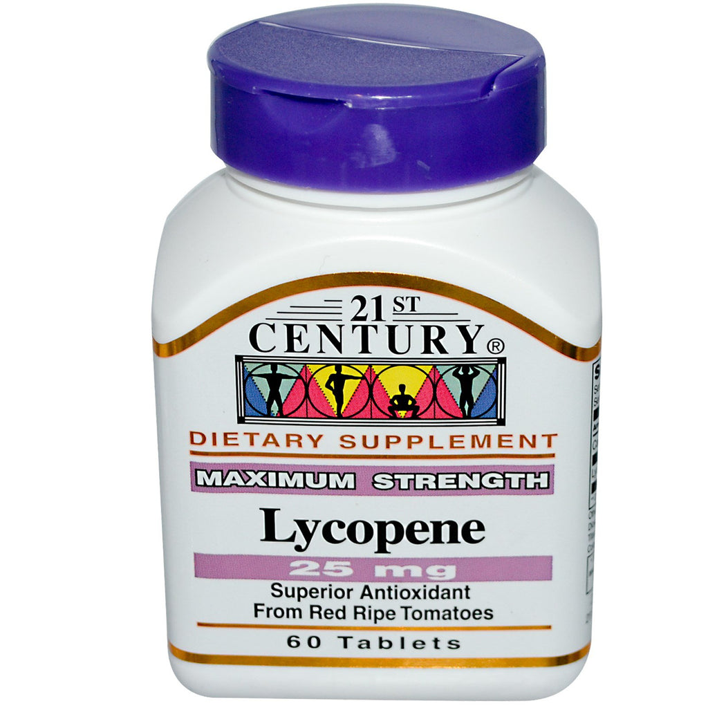 21st Century, Licopeno, potencia máxima, 25 mg, 60 tabletas
