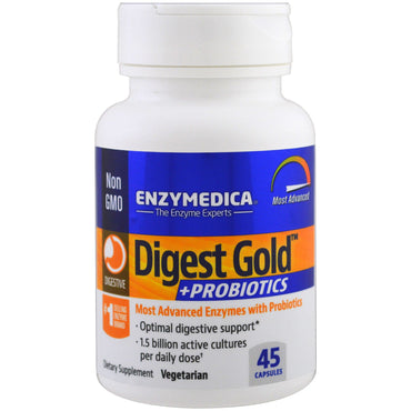 Enzymedica, digerir ouro + probióticos, 45 cápsulas