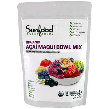 Sunfood, Acai Maqui Bowl Mix, 6 ออนซ์ (170 กรัม)