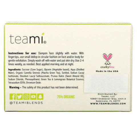 Teami, grøn te ansigtsscrub, 4 oz (100 ml)