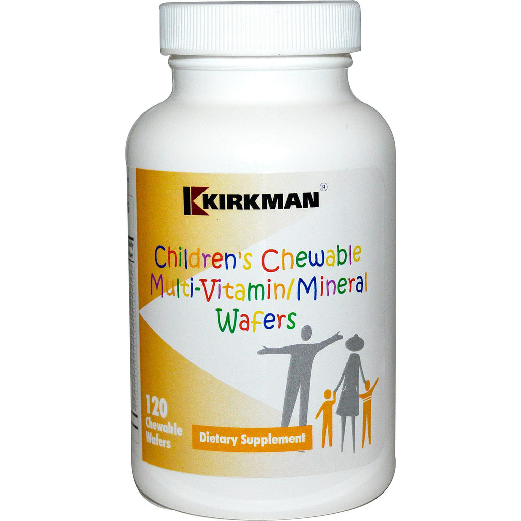 Kirkman Labs, Kauwbare multi-vitamine/mineraalwafeltjes voor kinderen, 120 kauwbare wafeltjes