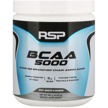 RSP Nutrition, BCAA 5000, 5.000 mg, 300 g (10,58 onças)