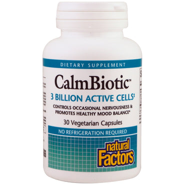 Natural Factors, Calm Biotic, 30 capsules végétariennes