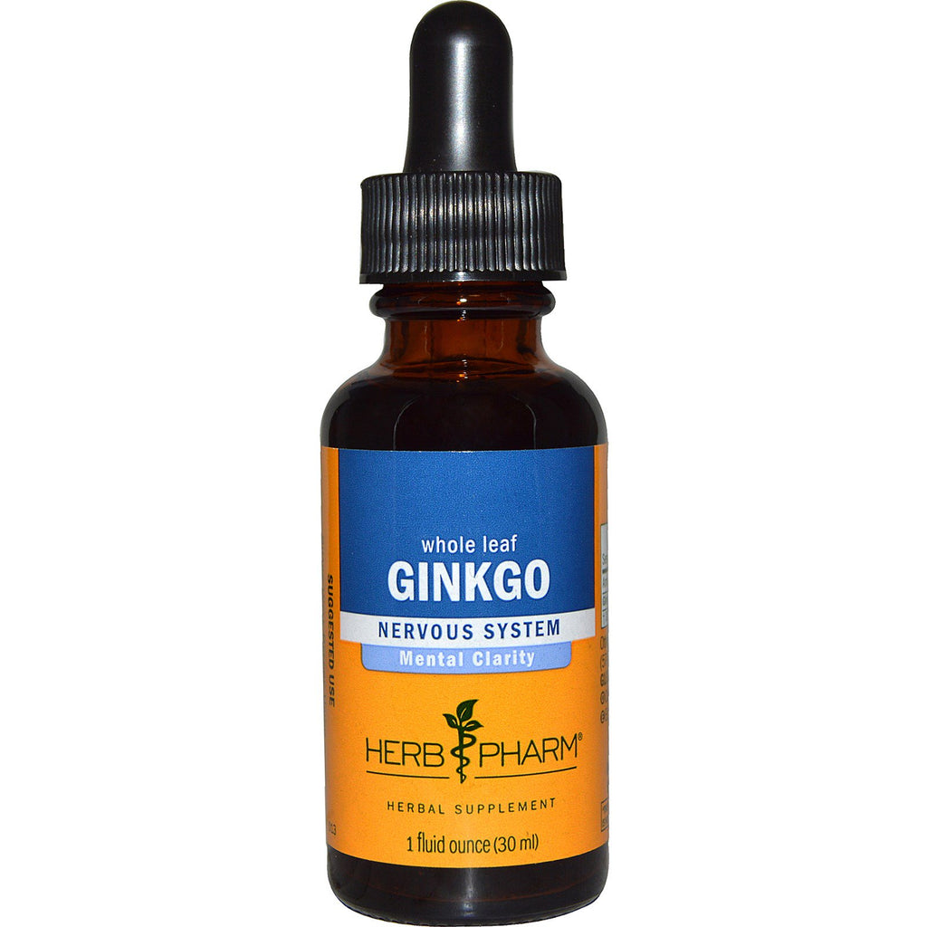 Herb Pharm, Ginkgo, foglia intera, 1 fl oz (30 ml)