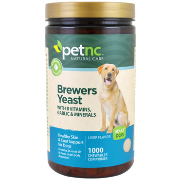 petnc NATURAL CARE, Brewers Yeast, Liver Flavor, Adult Dog, 1000 Chewables