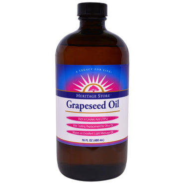Heritage Store, Grapeseed Oil, 16 fl oz (480 ml)