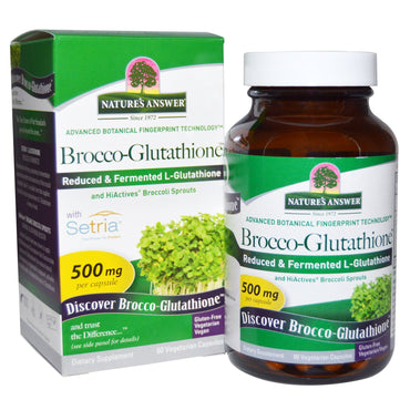 Nature's Answer, Broco-Glutatión, 500 mg, 60 cápsulas vegetarianas
