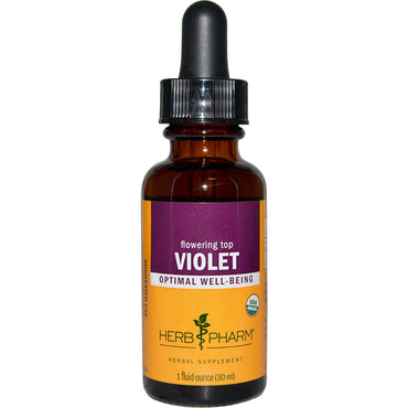 Herb Pharm, violet, blomstrende top, 1 fl oz (30 ml)