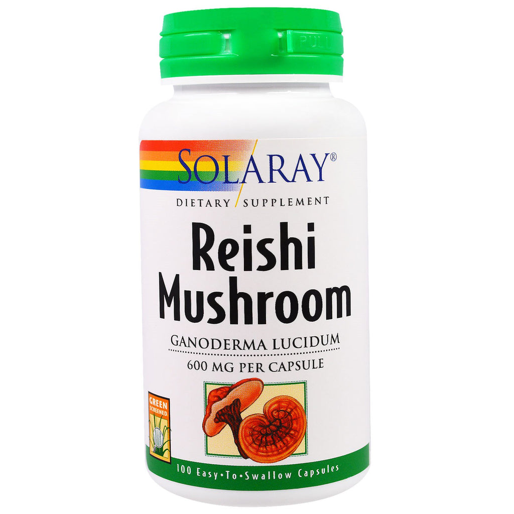 Solaray, Reishi-paddenstoel, 600 mg, 100 capsules