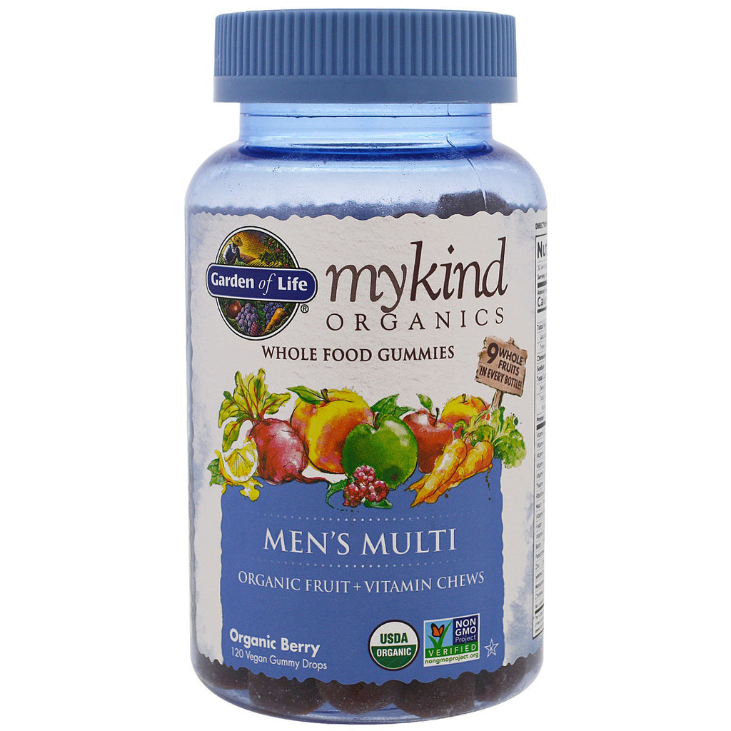 Garden of Life, Mykind s, Multi pour hommes, Baies, 120 gouttes gommeuses
