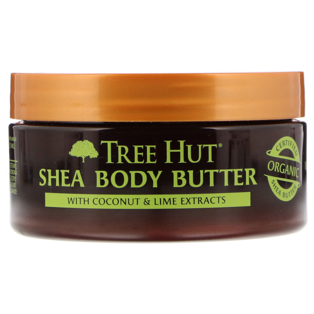 Tree Hut, 24-godzinne intensywnie nawilżające masło do ciała shea, limonka kokosowa, 7 uncji (198 g)