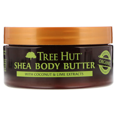 Trehytte, 24 timers intens fuktighetsgivende Shea Body Butter, Coconut Lime, 7 oz (198 g)