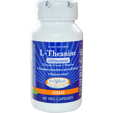 Enzymatische therapie, l-theanine, stress, 60 groentecapsules