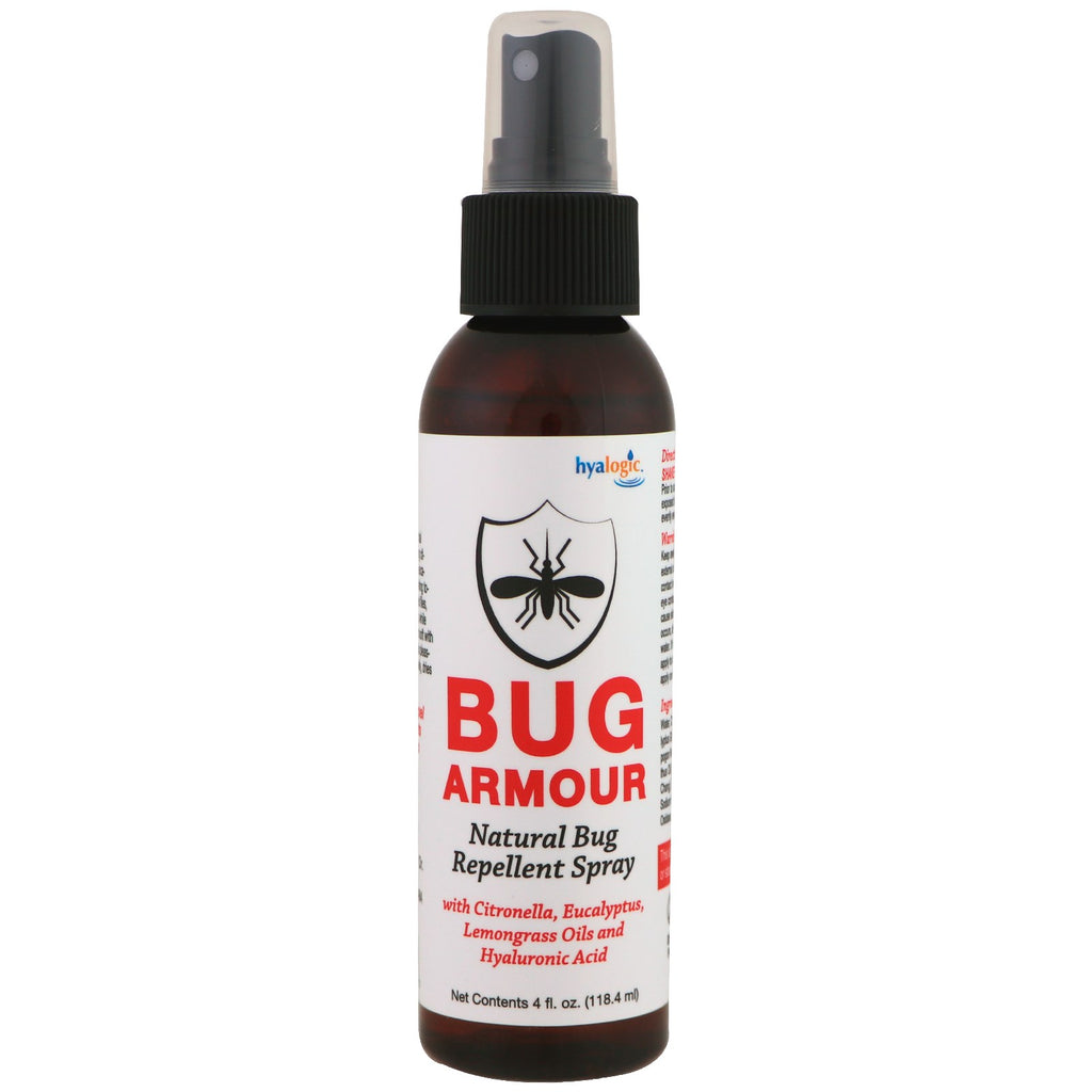Hyalogic LLC, Bug Armour, Spray natural împotriva insectelor, 4 fl oz (118,4 ml)