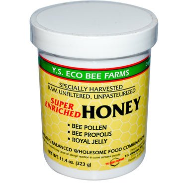 YS Eco Bee Farms, Miel súper enriquecida, 11,4 oz (323 g)