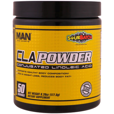 MAN Sports, CLA-pulver, konjugeret linolsyre, sur batch, 6,26 oz (177,5 g)