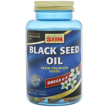 Health From The Sun, aceite de semilla negra, 1000 mg, 90 cápsulas blandas