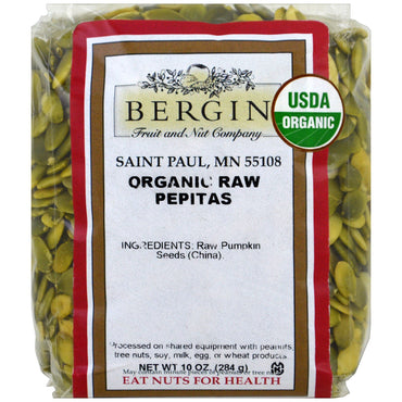 Bergin Fruit and Nut Company, Rauwe Pepitas, 10 oz (284 g)