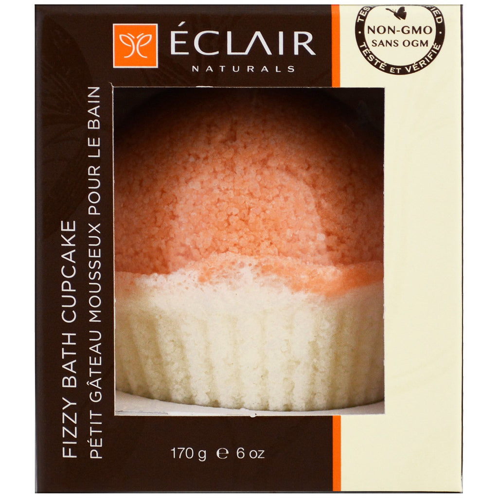 Eclair Naturals, koolzuurhoudende badcupcake, grapefruit-sinaasappel, 6 oz (170 g)