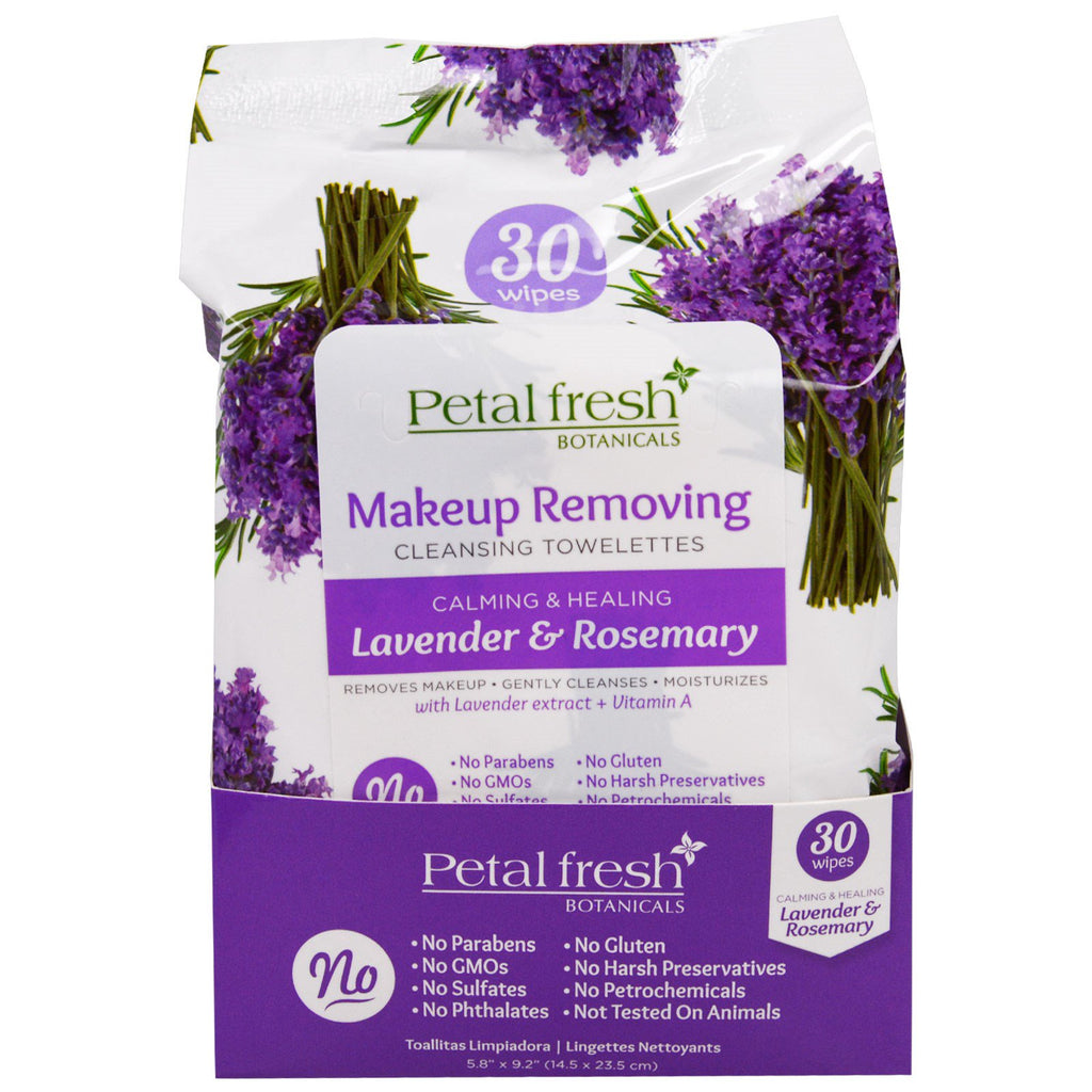 Petal Fresh, Botanicals, Calming & Healing Wipes, Lavender & Rosemary, 30 Wipes