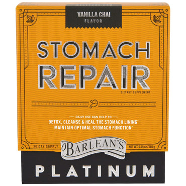 Barlean's, Réparation de l'estomac, Chai à la vanille, 6,35 oz (180 g)