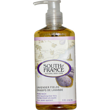 Sur de Francia, Lavender Fields, jabón para manos con aloe vera calmante, 8 oz (236 ml)