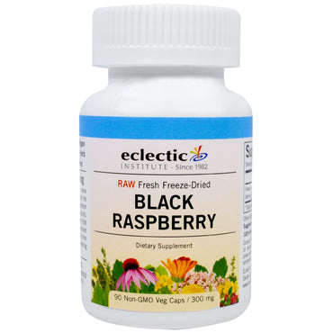 Eclectic Institute, frambuesa negra, 300 mg, 90 cápsulas vegetales