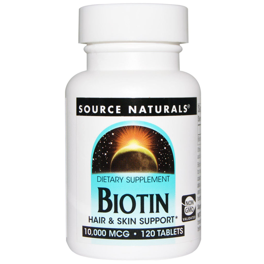 Source Naturals, بيوتين، 10000 ميكروجرام، 120 قرصًا