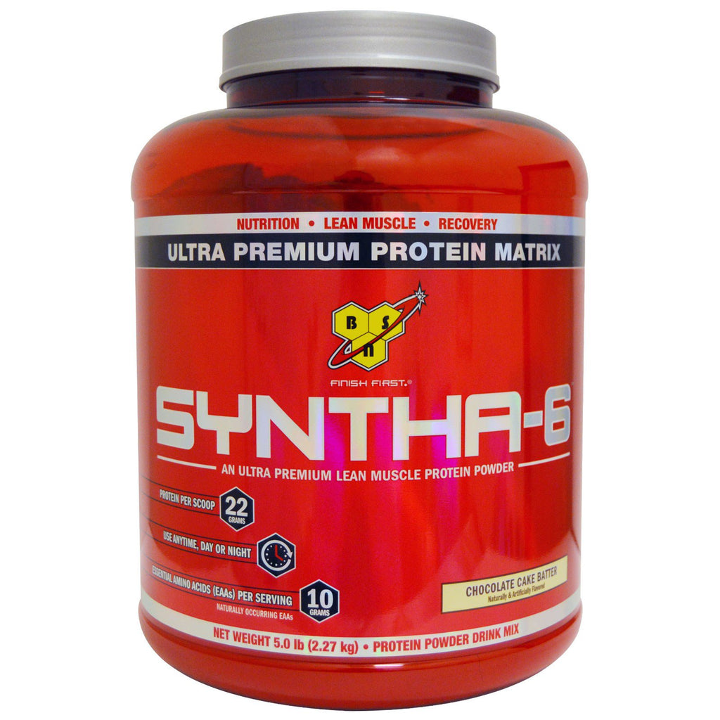 BSN, Syntha 6, Ultra Premium Protein Matrix, ciasto czekoladowe, 2,27 kg (5,0 funtów)