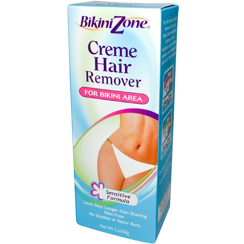 BikiniZone, crème haarverwijderaar, voor bikinilijn, gevoelige formule, 2 oz (56 g)