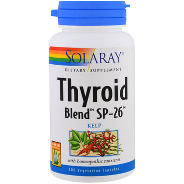 Solaray, mélange thyroïdien sp-26, 100 gélules végétales