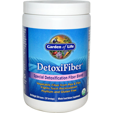 Garden of Life, DetoxiFiber, speciale ontgiftingsvezelmix, 300 g