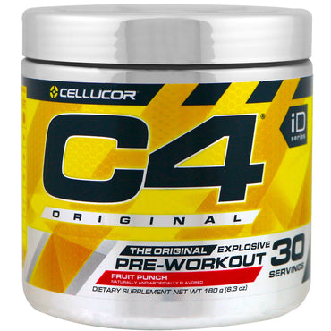 Cellucor, C4 Original Explosive, Pre-Workout, Fruit Punch, 6.3 oz (180 g)