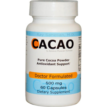 Advance Physician Formulas, Inc., Kakao, 500 mg, 60 Kapseln