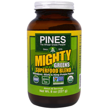 Pines International, Mezcla de superalimentos Mighty Greens, 8 oz (227 g)
