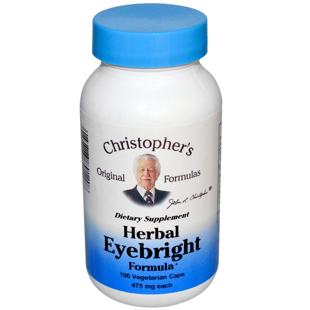 Christopher's Original Formulas, Herbal Eyebright Formula, 475 มก., 100 แคปผัก