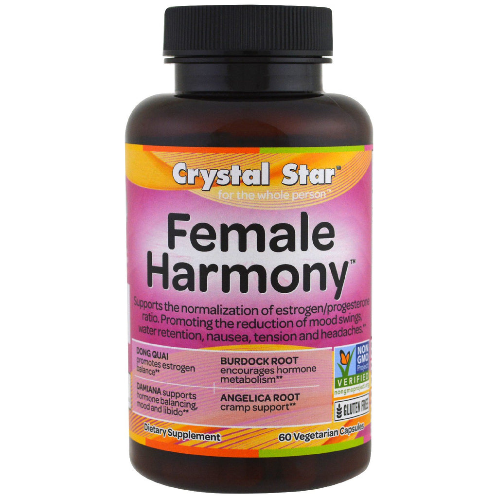 Estrela de cristal, harmonia feminina, 60 cápsulas vegetais