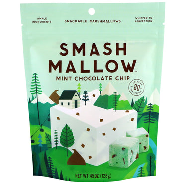 SmashMallow, chispas de chocolate y menta, 4,5 oz (128 g)
