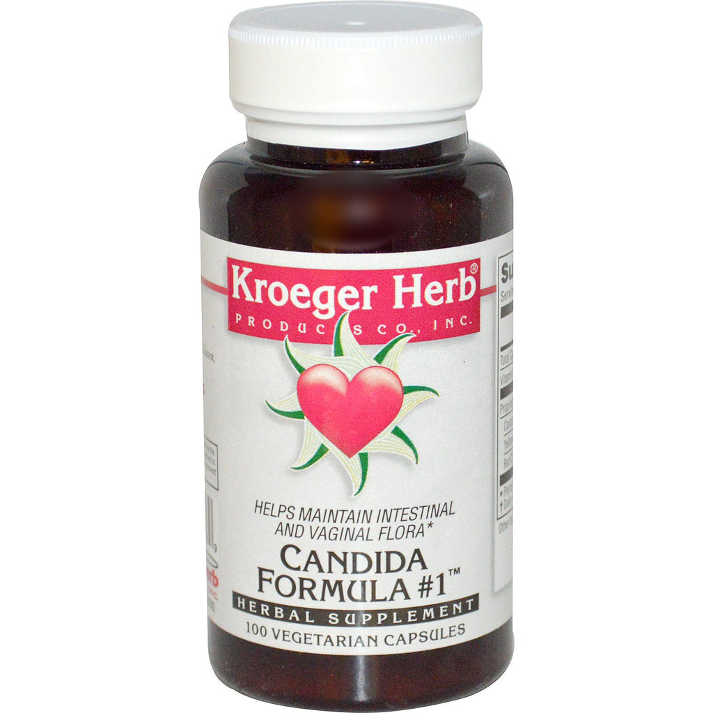 Kroeger herb co, formule candida n°1, 100 gélules végétariennes