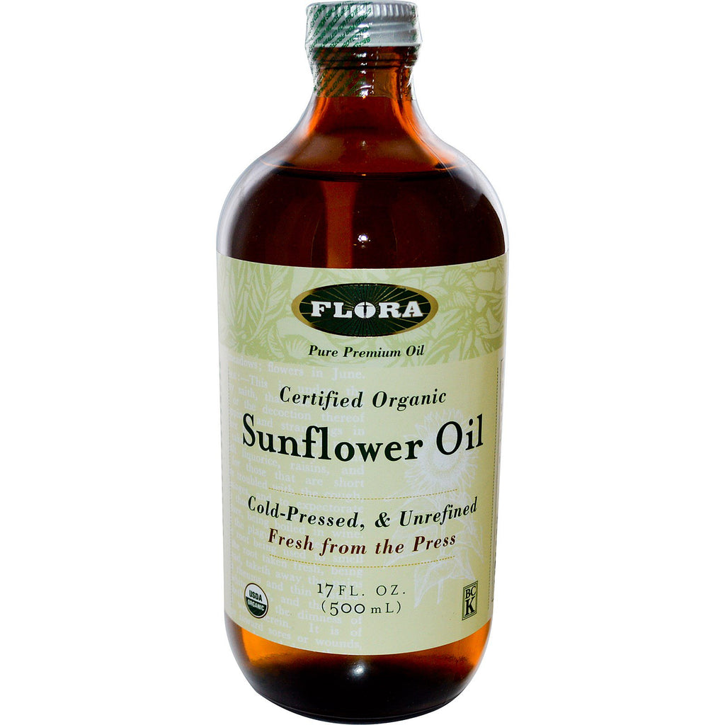 Flora, ulei de floarea soarelui certificat, 17 fl oz (500 ml)