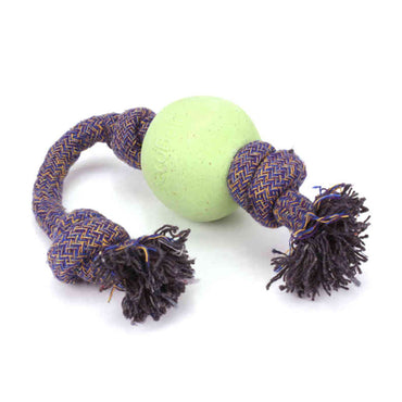 Beco Pets, Eco-Friendly Dog Ball On a Rope, Large, Green, 1 Rope