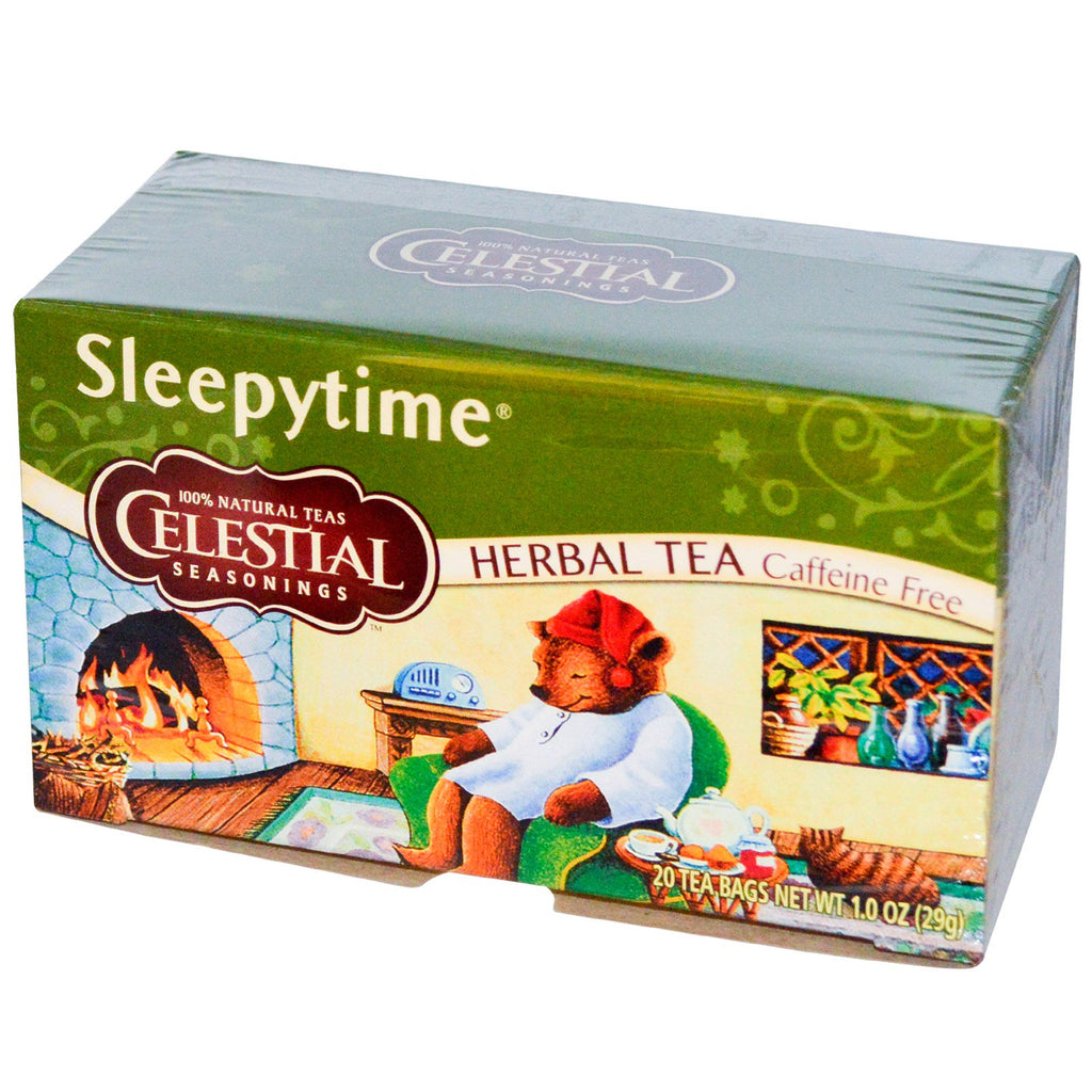 Condimente Celestial, Ceai din plante, Sleepytime, Fără cofeină, 20 pliculete de ceai, 1,0 oz (29 g)