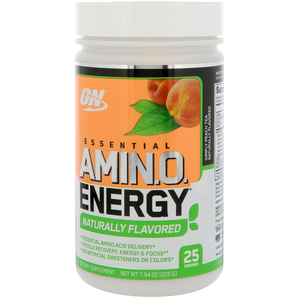 Nutriție optimă, energie amino esențială, ceai Simply de piersici, 7,94 oz (225 g)