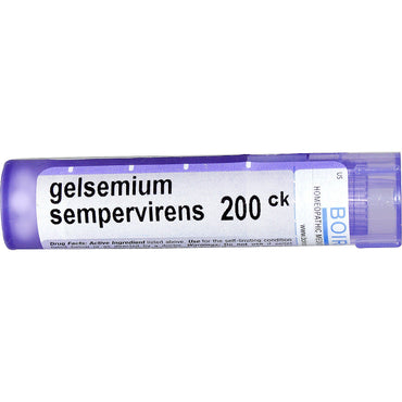 Boiron, remedios únicos, gelsemium sempervirens, 200 unidades, 80 gránulos aproximadamente