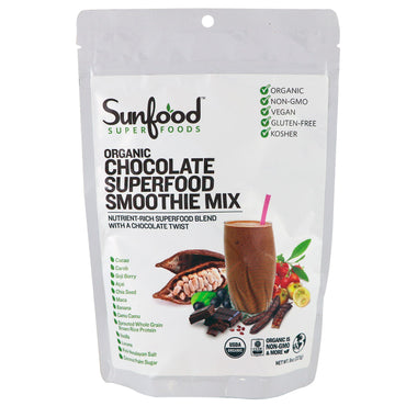 Sunfood, ciocolată Superfood Smoothie Mix, 8 oz (227 g)