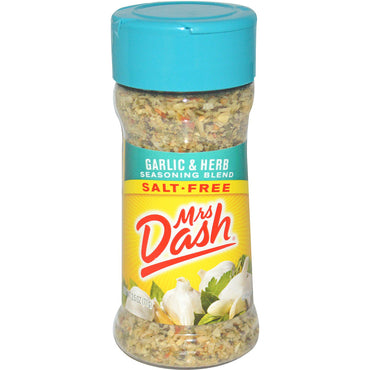 Mrs. Dash, hvitløk og krydderblanding, saltfri, 2,5 oz (71 g)